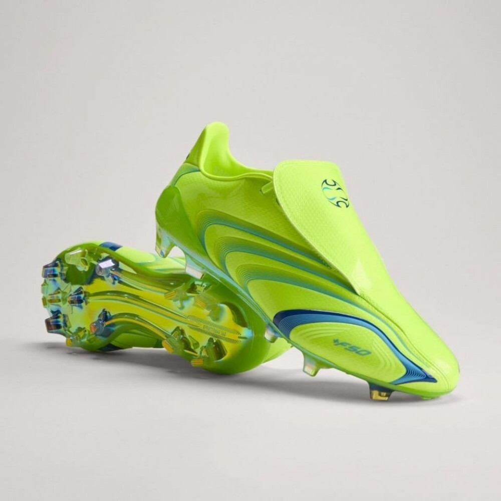 Adidas F50 Elite Tunit FG Lucid Lemon Royal Blue IH8942 Men's Size 8 Soccer